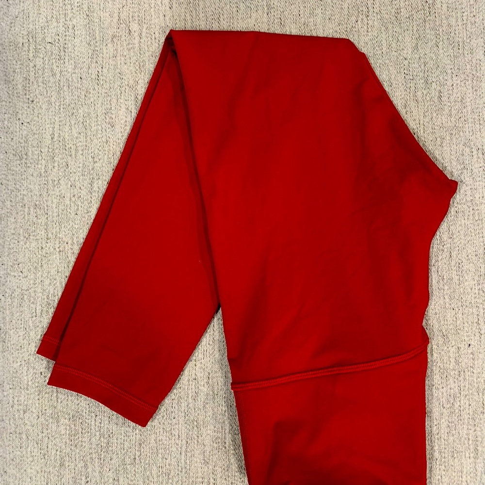 Athleta 7/8 leggings, red